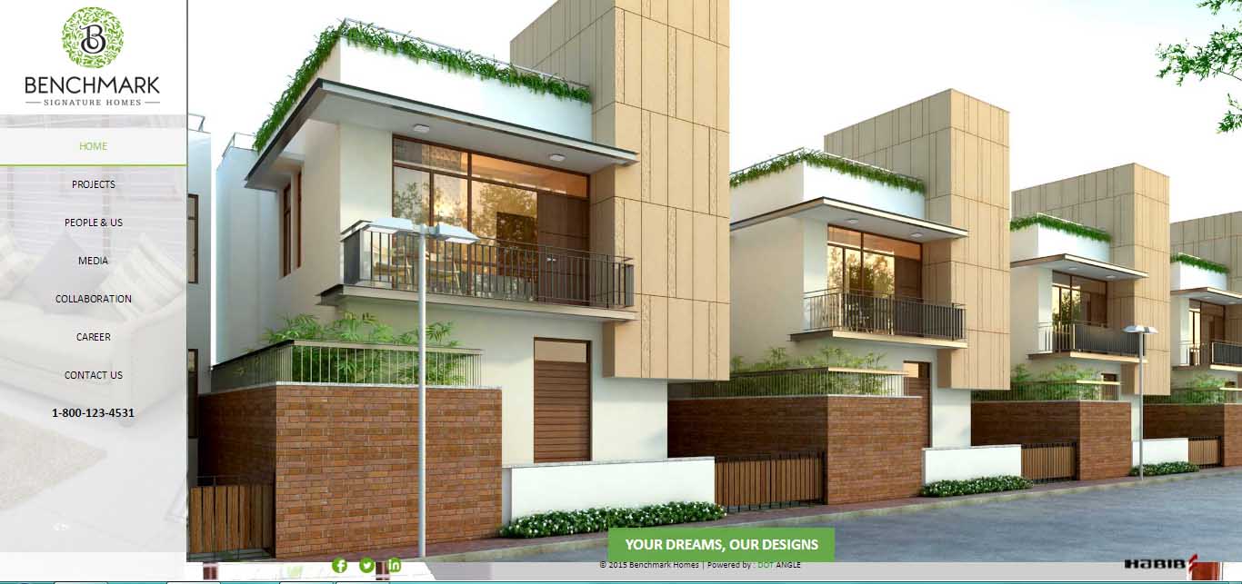 Benchmark Signature Homes Dot Angle Web Designing And